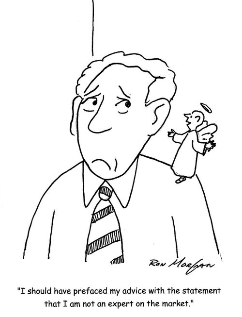 'I should have prefaced my advice with the statement that I'm not an expert on the market.' 