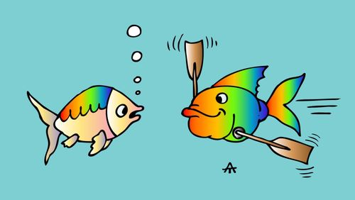 Fish with Oars.