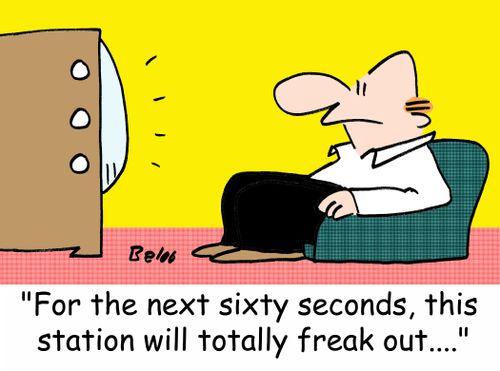 'For the next sixty seconds, this station will totally freak out....'