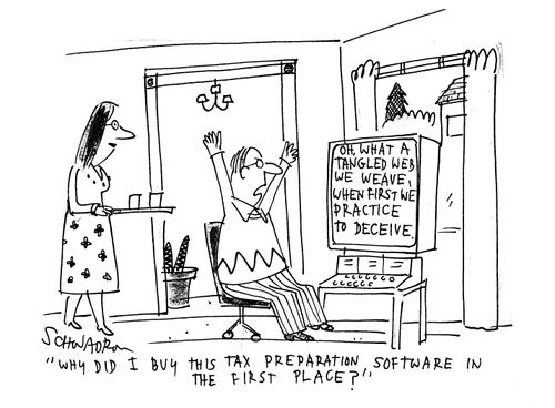 'Why did I buy this tax preparation software in the first place?'