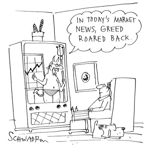'I today's market news, Greed roared back.'