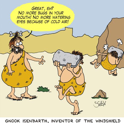 Gnook Isenbarth, inventor of the windshield.