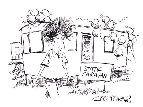 Static caravan.