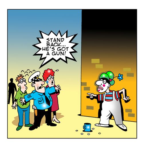 He's got a gun!