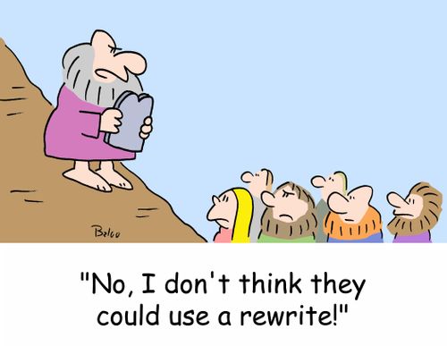 'No, I don't think they could use a rewrite!'