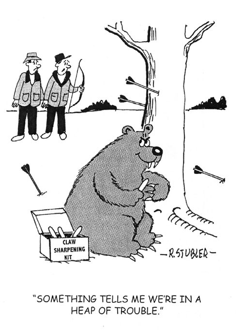 'Something tells me we're in a heap of trouble.'