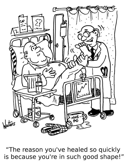 'The reason you've healed so quickly is because you're in such good shape!'