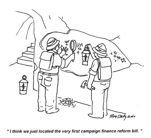 'I think we just located the very first campaign finance reform bill.'