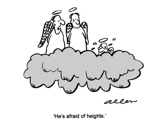 'He's afraid of heights.'