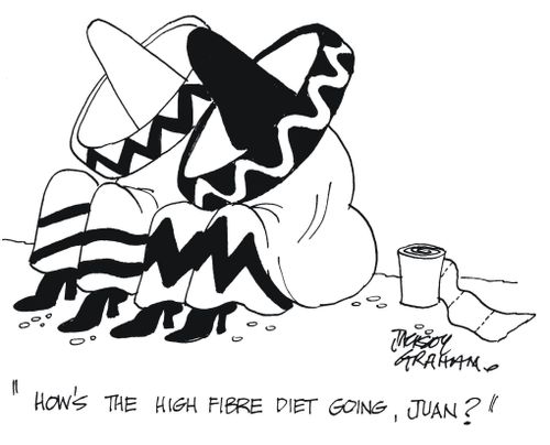 'How's the high fibre diet going, Juan?'