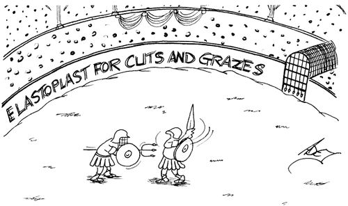 Plasters manufacturer sponsoring gladiators arena