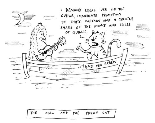 Owl and the Pushy Cat
