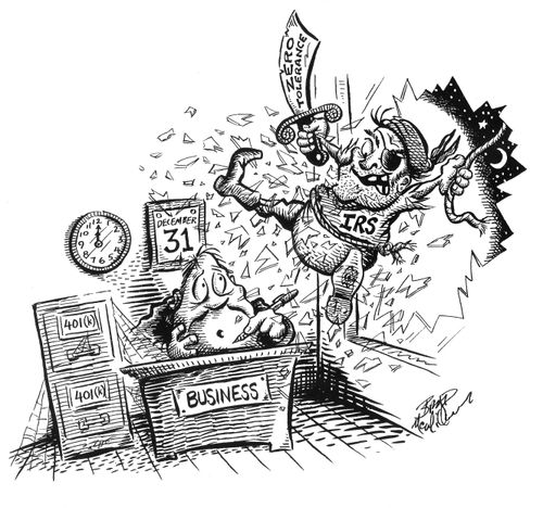 IRS zero tolerance policy.
