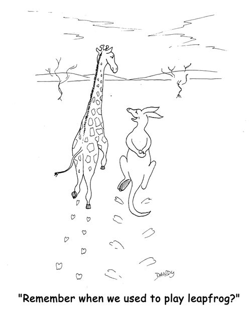 'Remember when we used to play leapfrog?'