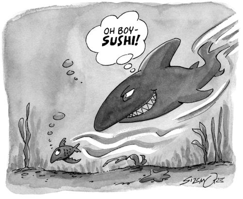 'Oh boy - Sushi!'