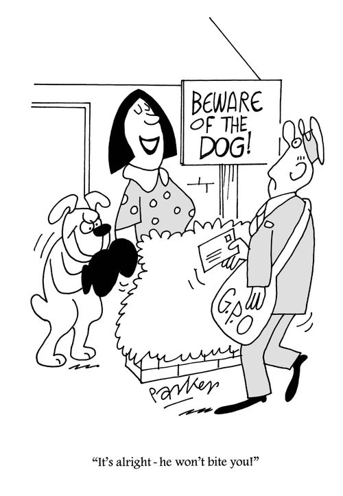 'It's alright-he won't bite!'