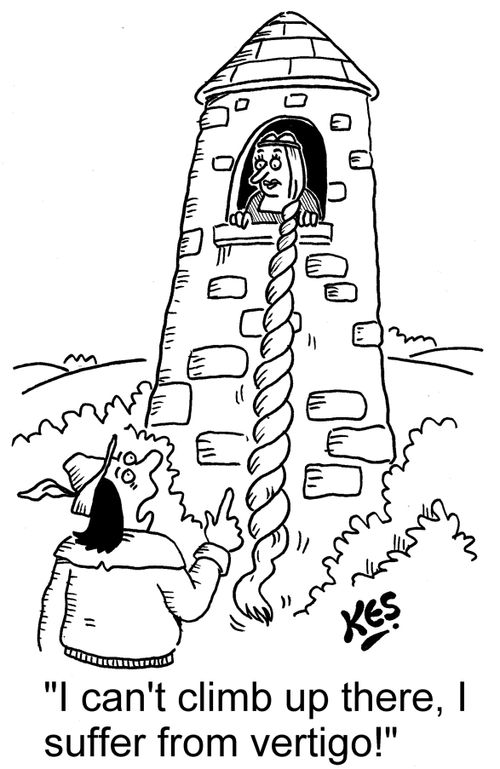 'I can't climb up there, I suffer from vertigo!'