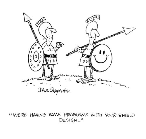 'We're having some problems with your shield design...'