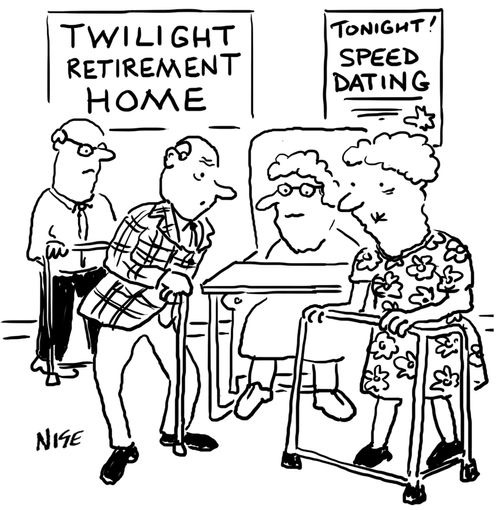 Speed dating at the retirement home.