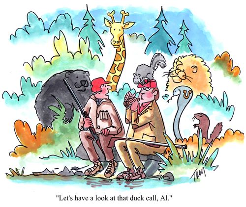 'Lets have a look at that duck call, Al.'