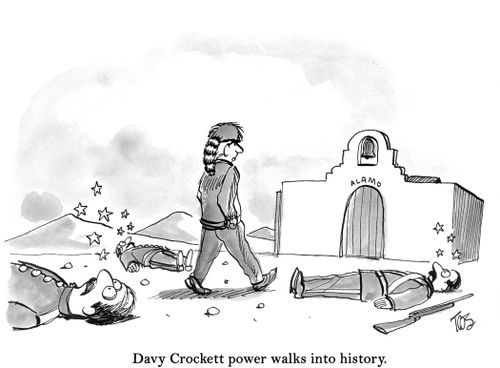 Davy Crocket power walks into history.