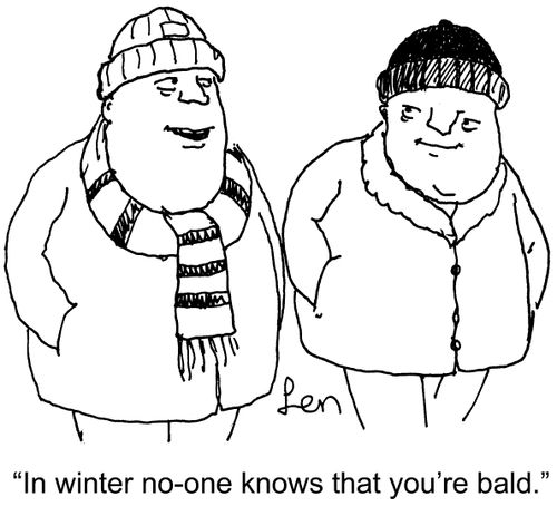 'In winter no-one knows that you're bald.'