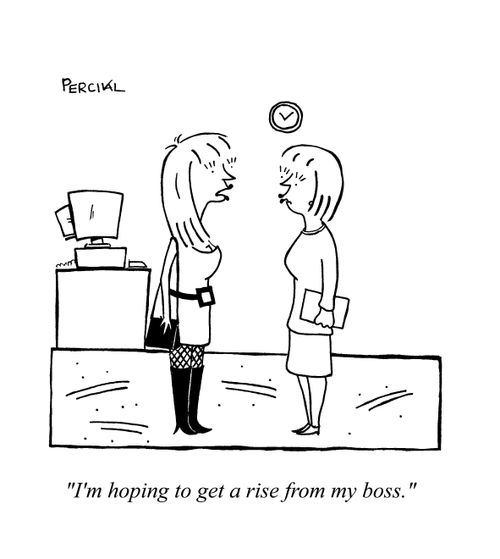 'I'm hoping to get a rise from my boss.'