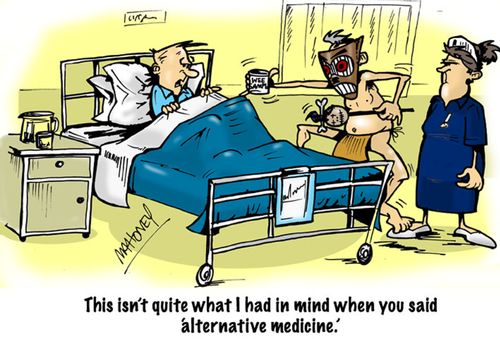 This isn't quite what I had in mind when you said 'alternative medicine'. 