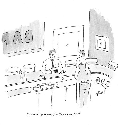 'I need a pronoun for 'My ex and I.' '