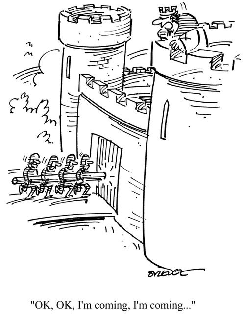 'OK, OK, I'm coming, I'm coming...'