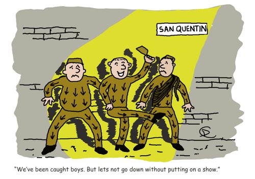 'We've been caught boys. But lets not go down without putting on a show.'