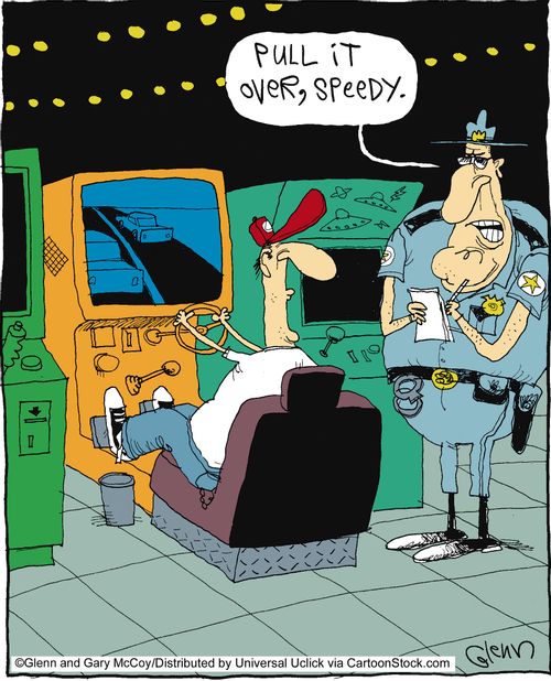'Pull it over, Speedy.'