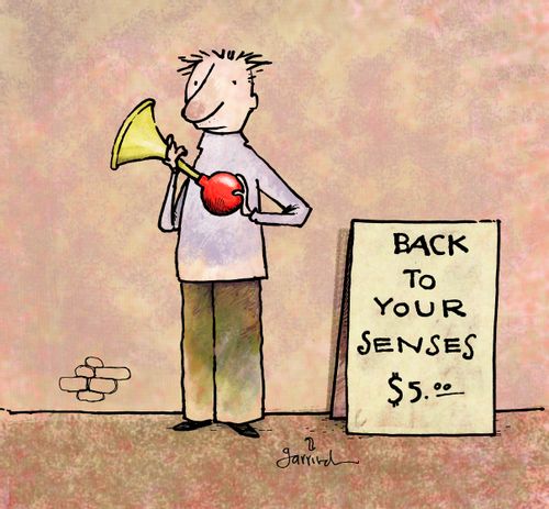 Back to your senses.