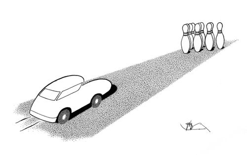 Car Bowling Pins