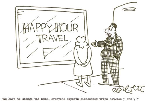 HAPPY HOUR TRAVEL: 'We have to change the name- everyone expects discounted trips between 5 and 7!'