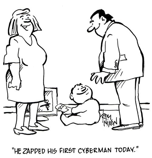 'He zapped his first Cyberman today.'