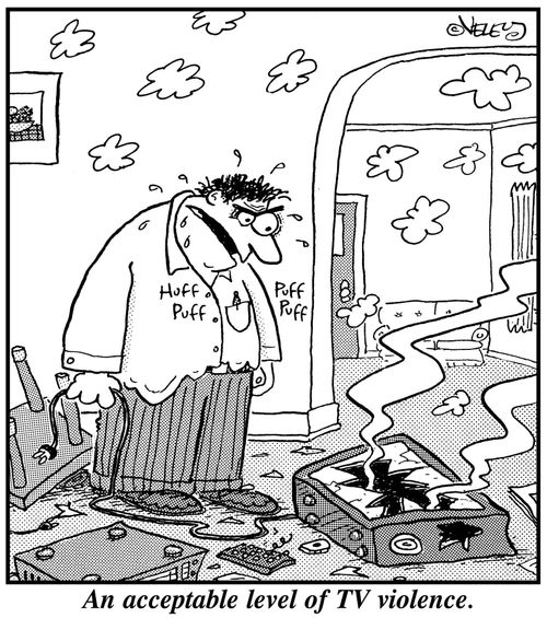 An acceptable level of TV violence.