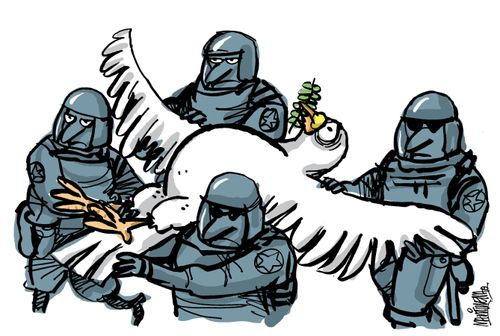 Police Arrest the Dove of Peace