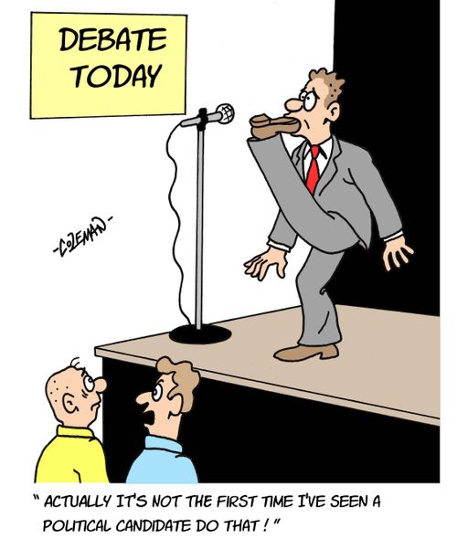 'Actually it's not the first time I've seen a political candidate do that.'