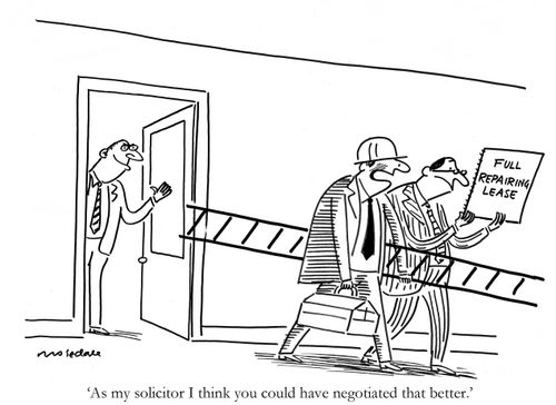 'As my solicitor I think you could have negotiated that better.'