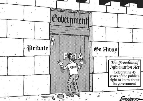 Freedom of Information Act: Celebrating 45 years of the public right to know about its government.
