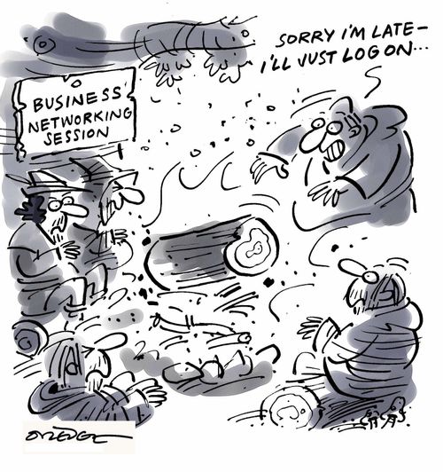 Business Networking Session: 'Sorry I'm late - I'll just log on...'