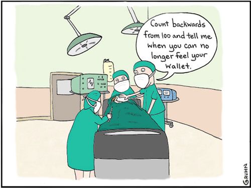 'Count backwards from 100 and tell me when you can no longer feel your wallet.'