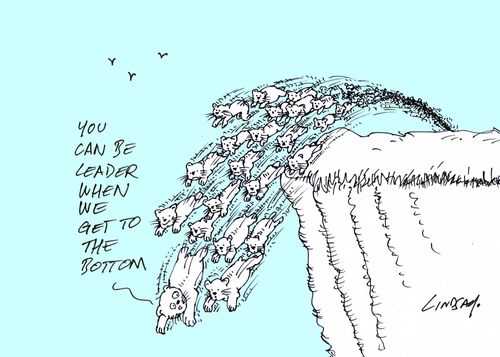 'You can be leader when we get to the bottom.'