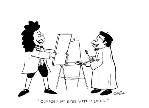 'Curses! My eyes were closed.'