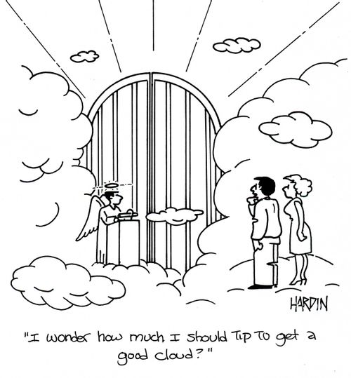 'I wonder how much I should tip to get a good cloud?'