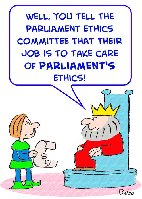 'Well, you tell the Parliament Ethics Committee that their job is to take care of Parliament's ethics!'