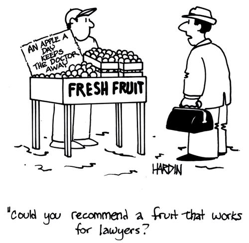 'Could you recommend a fruit that works for lawyers?'