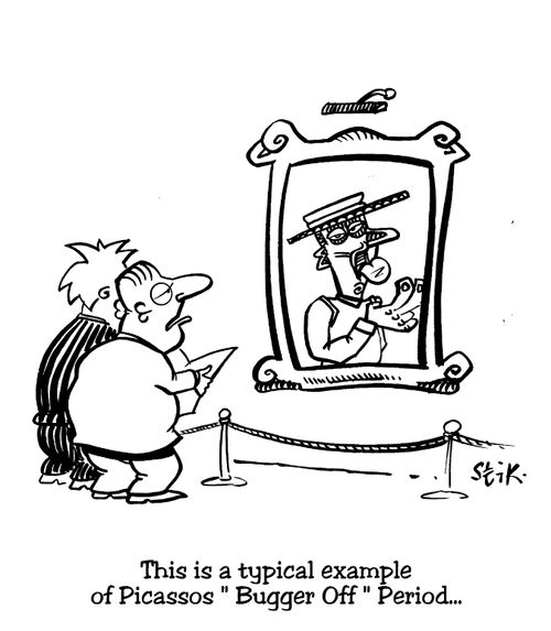 This is typical of Picassos 'Bugger off' period