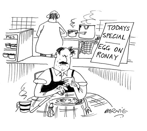 'Todays special - egg on Ronay'